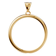 Handmade 14K Gold Bezel Pendant for 1 Oz American Eagle Coin