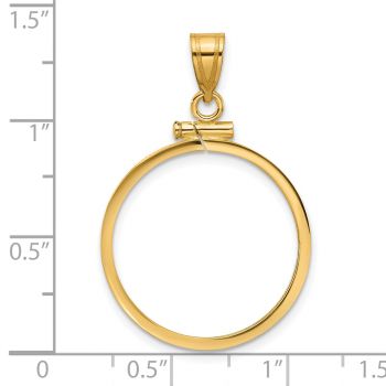 14K Gold Screw-Top Bezel Pendant for 1/4 Oz American Eagle Coin 3