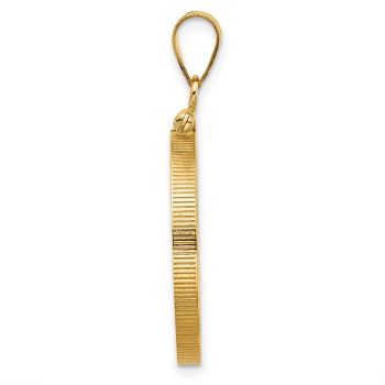 14K Gold Screw-Top Bezel Pendant for 1/4 Oz American Eagle Coin 2