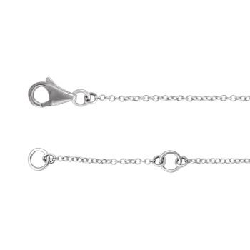 14K White Gold 1/5 Carat Double Sideways Diamond Cross Bracelet 3