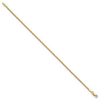 18K Gold 1.9mm Rope Bracelet 2
