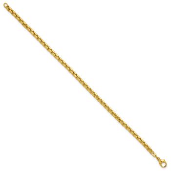 14K Gold 4mm Round Box Chain Bracelet 2