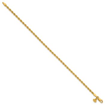 18K Gold 2.5mm Rope Bracelet 2