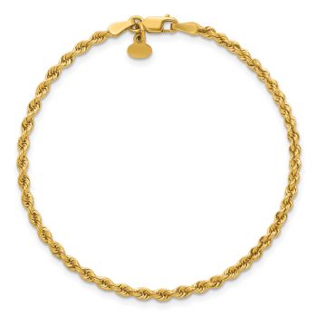 18K Gold 2.5mm Rope Bracelet 4