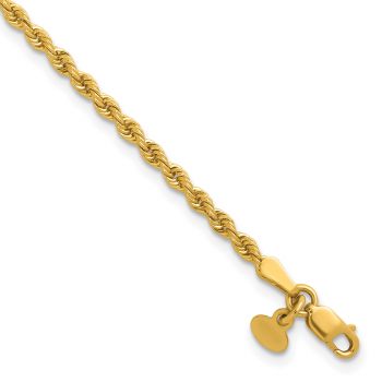 18K Gold 2.5mm Rope Bracelet