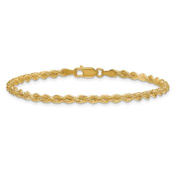 18K Gold 3.1mm Rope Bracelet 3