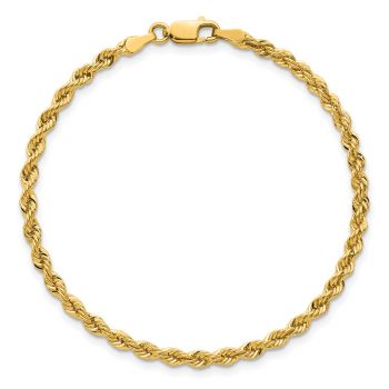 18K Gold 3.1mm Rope Bracelet 4