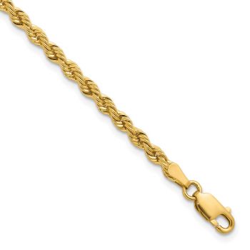 18K Gold 3.1mm Rope Bracelet