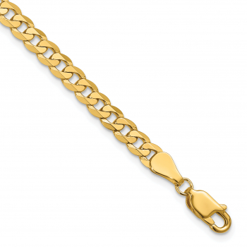 4.75mm Curb Link Bracelet in 14K Solid Gold