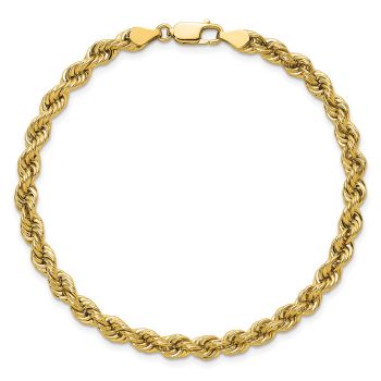 18K Gold 4.8mm Rope Bracelet 4