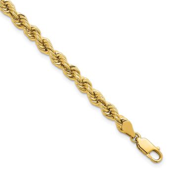 18K Gold 4.8mm Rope Bracelet