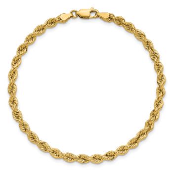 18K Gold 4mm Rope Bracelet 4