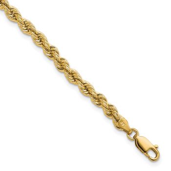 18K Gold 4mm Rope Bracelet