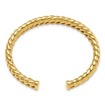 Italian 14K Gold Chain Link Cuff Bracelet 2