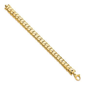 Italian 14K Gold Women's Hollow Cuban Link Bracelet 3