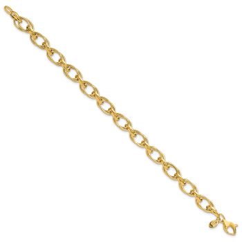Italian 14K Gold Double Link Bracelet for Women 3