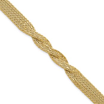 Italian 14K Gold Multi-Strand Twisted Bracelet for Women 2