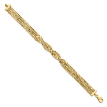 Italian 14K Gold Multi-Strand Twisted Bracelet for Women 3