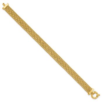 Italian 14K Gold Rope Woven Bracelet for Women 3