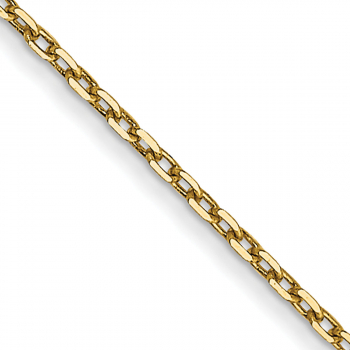 0.8mm Diamond-Cut Cable Chain Necklace in 14K Gold 2