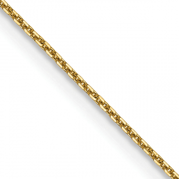 0.8mm Diamond-Cut Open Link Cable Chain Necklace in 14K Gold 2