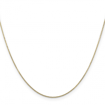 0.8mm Diamond-Cut Open Link Cable Chain Necklace in 14K Gold