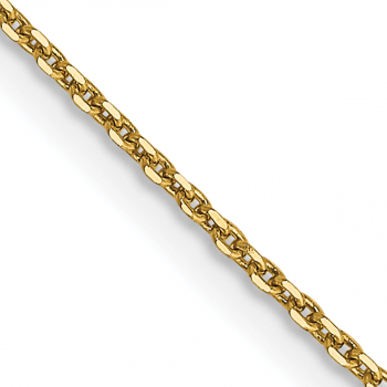 0.9mm Diamond-Cut Open Link Cable Chain Necklace in 14K Gold 2