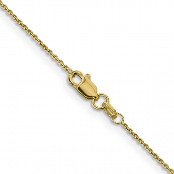 0.9mm Diamond-Cut Open Link Cable Chain Necklace in 14K Gold 3