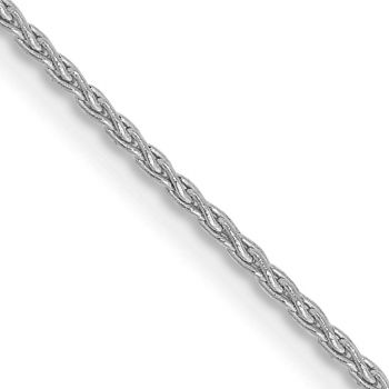 1.2mm 14K White Gold Wheat Chain 2