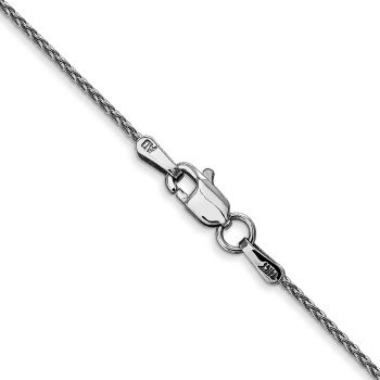 1.2mm 14K White Gold Wheat Chain 3