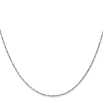 1.2mm 14K White Gold Wheat Chain