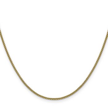 1.5mm 14K Semi-Solid Gold Round Box Chain