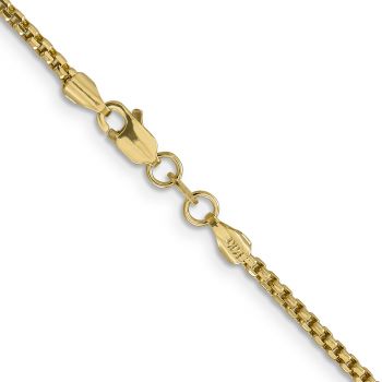 1.75mm Round Box Chain in 14K Semi-Solid Gold 3