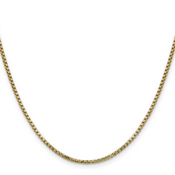 1.75mm Round Box Chain in 14K Semi-Solid Gold