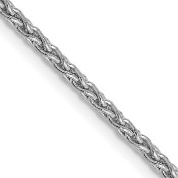 1.75mm 14K White Gold Wheat Chain 2