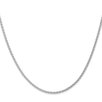 1.75mm 14K White Gold Wheat Chain