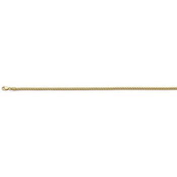 2.7mm 14K Gold Semi-Solid Round Box Chain Necklace 5
