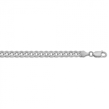 4.75mm 14K White Gold Curb Chain 2