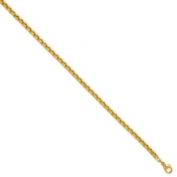 18K Gold Italian 2mm Round Box Chain Necklace
