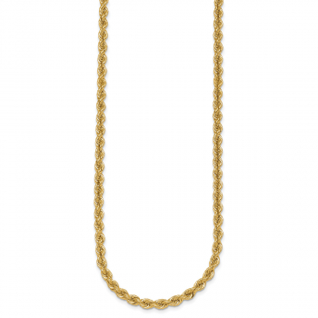 18K Gold 4.8mm Rope Chain Necklace 3