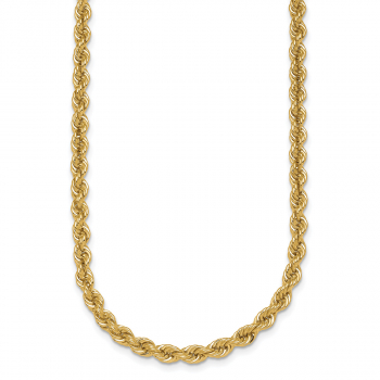 18K Gold 4.8mm Rope Chain Necklace