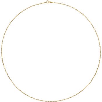 1mm 14K Gold Cable Chain Necklace With Lobster Claw Clasp 2