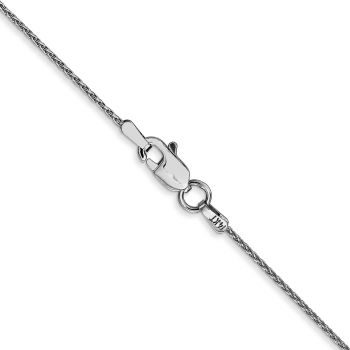 1mm 14K White Gold Wheat Chain 3