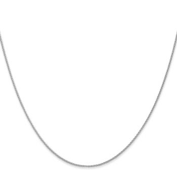 1mm 14K White Gold Wheat Chain