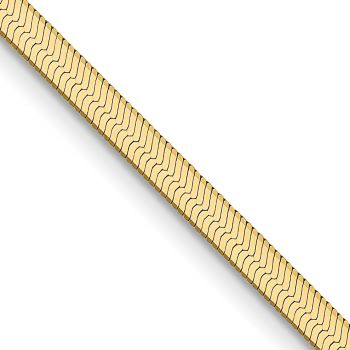 2.5mm 14K Gold Herringbone Necklace 2