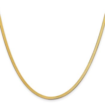 2.5mm 14K Gold Herringbone Necklace