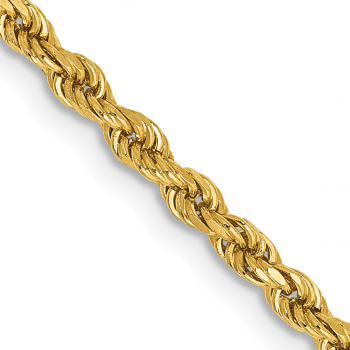 2.25mm 14K Gold Diamond-Cut Rope Chain 2