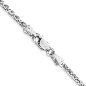 2.25mm 14K White Gold Wheat Chain 3