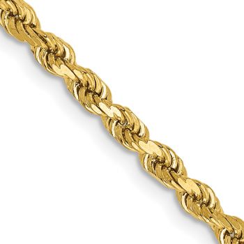 2.75mm 14K Gold Diamond-Cut Rope Chain Necklace 2