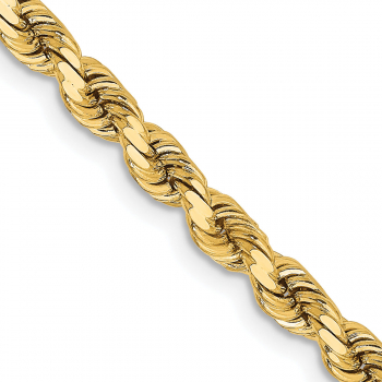 3.75mm Diamond-Cut Rope Chain Necklace in 14K Gold 2